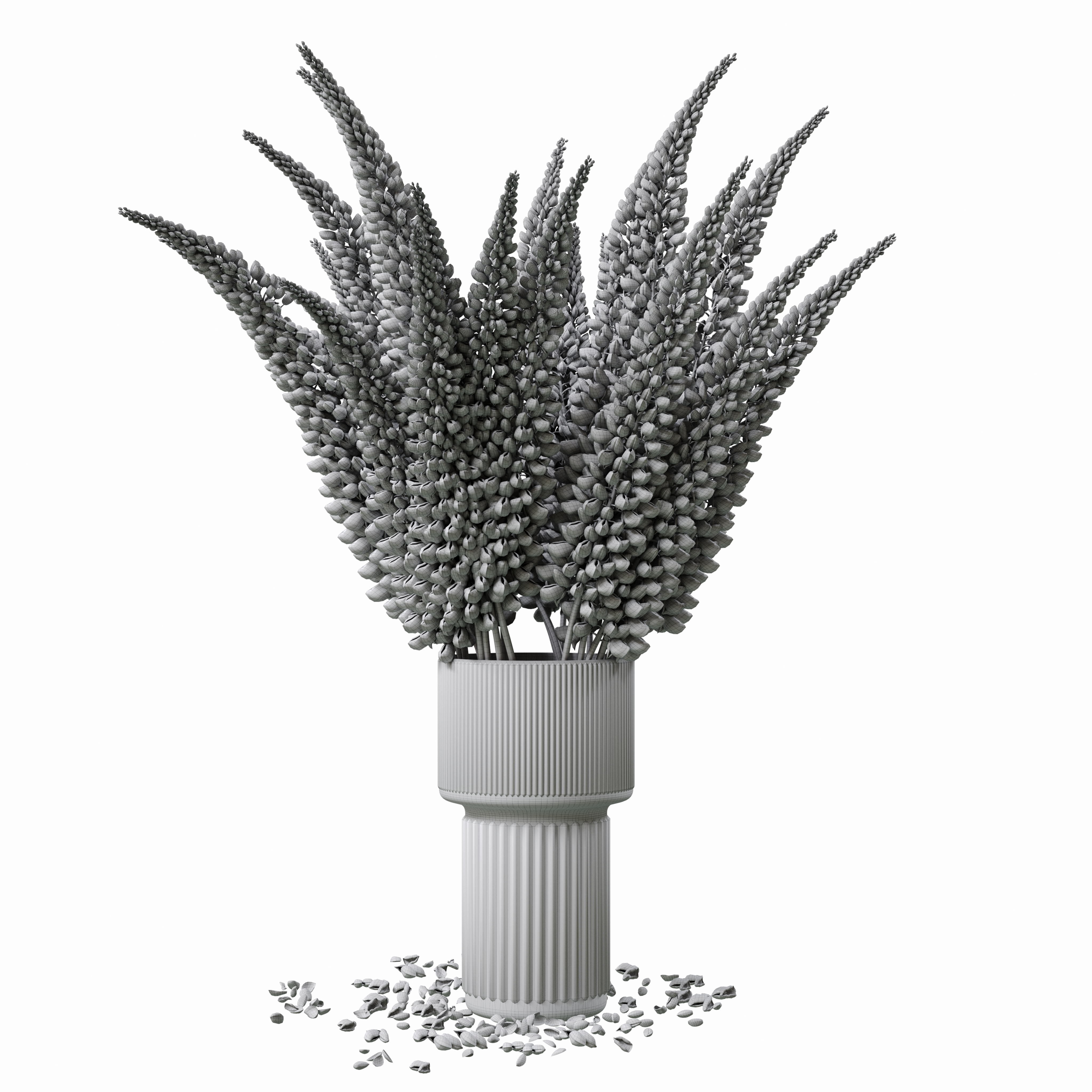 Bouquet of lupinus flowers 3D model_12