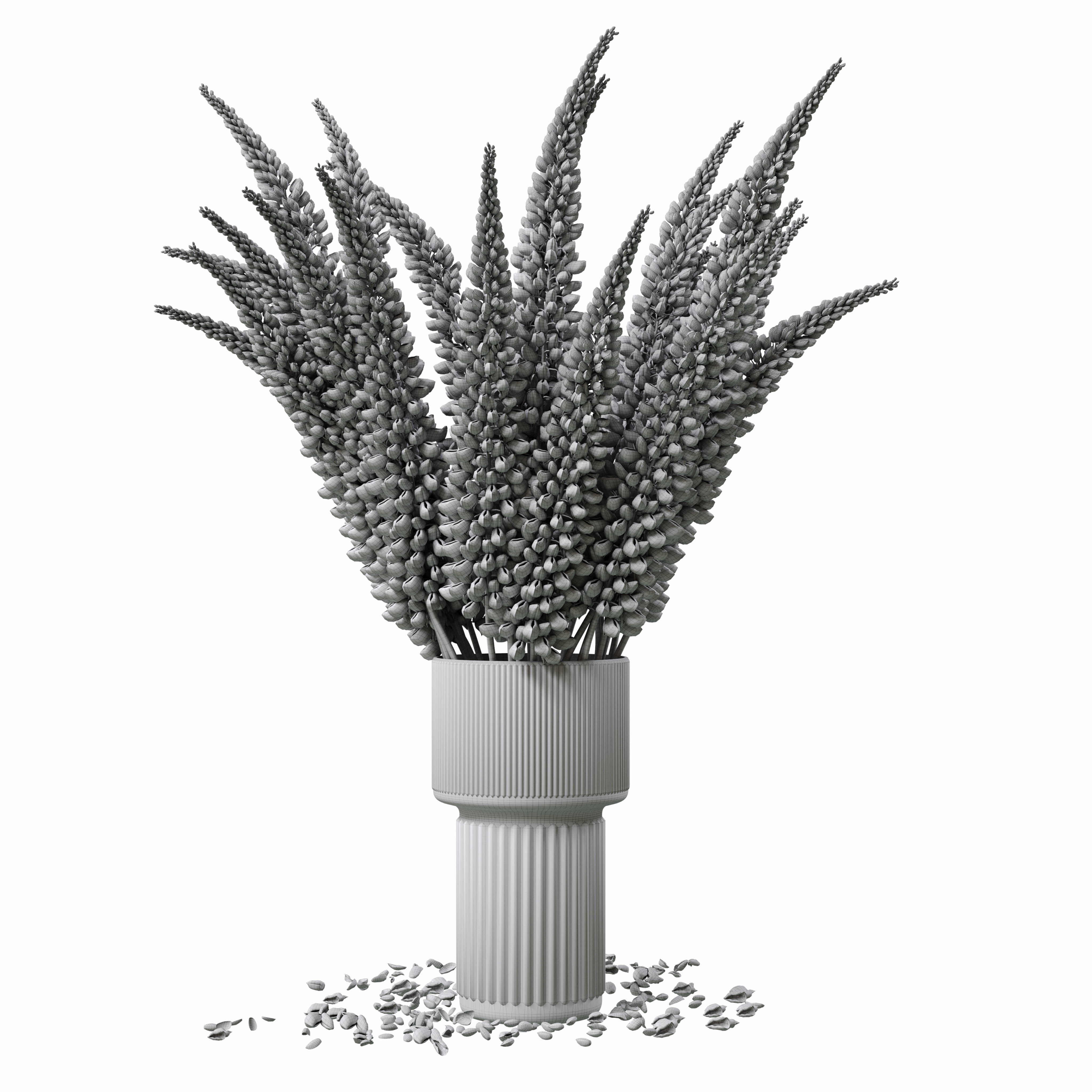 Bouquet of lupinus flowers 3D model_14