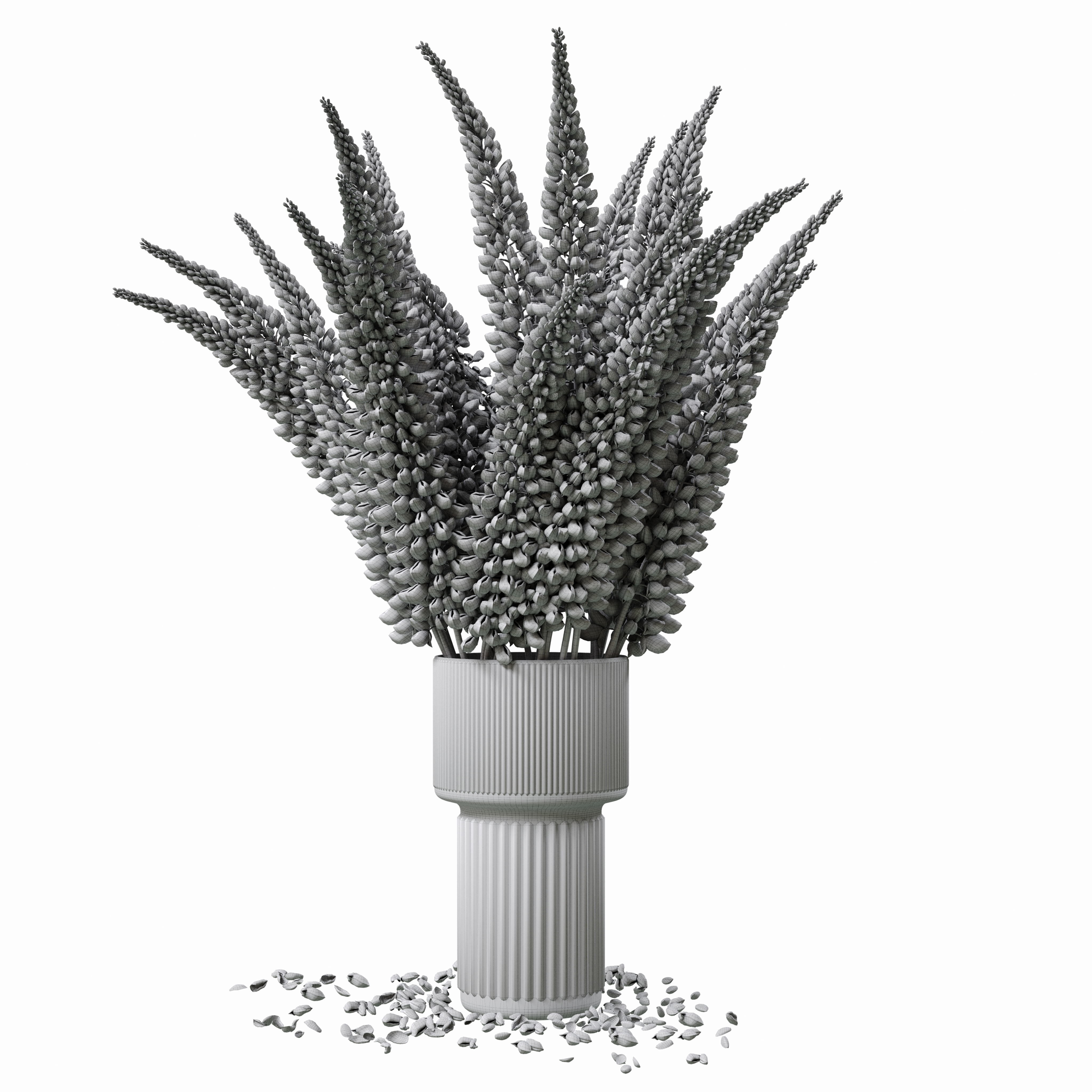 Bouquet of lupinus flowers 3D model_10