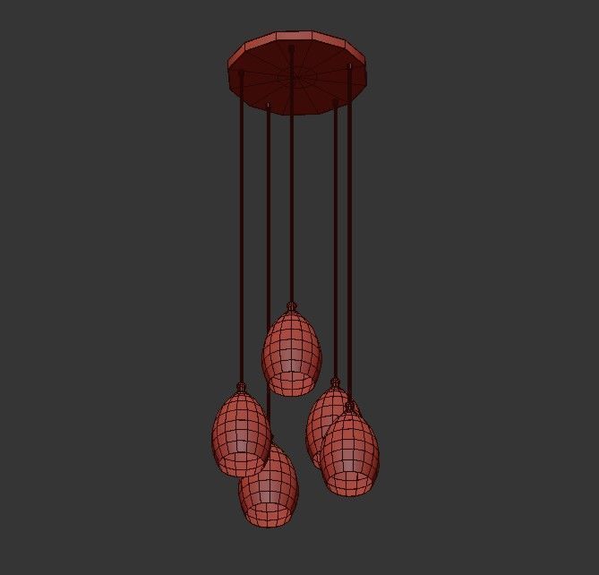 Cluster Pendant 3D model_3