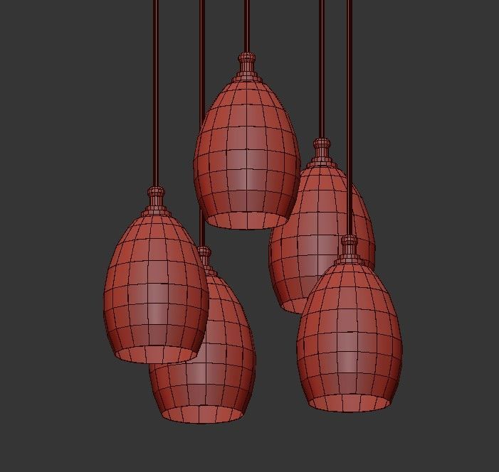 Cluster Pendant 3D model_4
