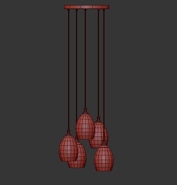 Cluster Pendant 3D model_2