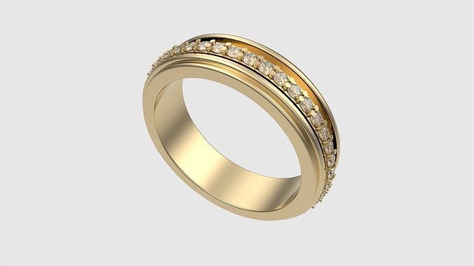 Rotating Center Band Ring JDBCo 3D print model