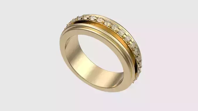 Elegant Rotating Center Ring JDBCo 3D print model