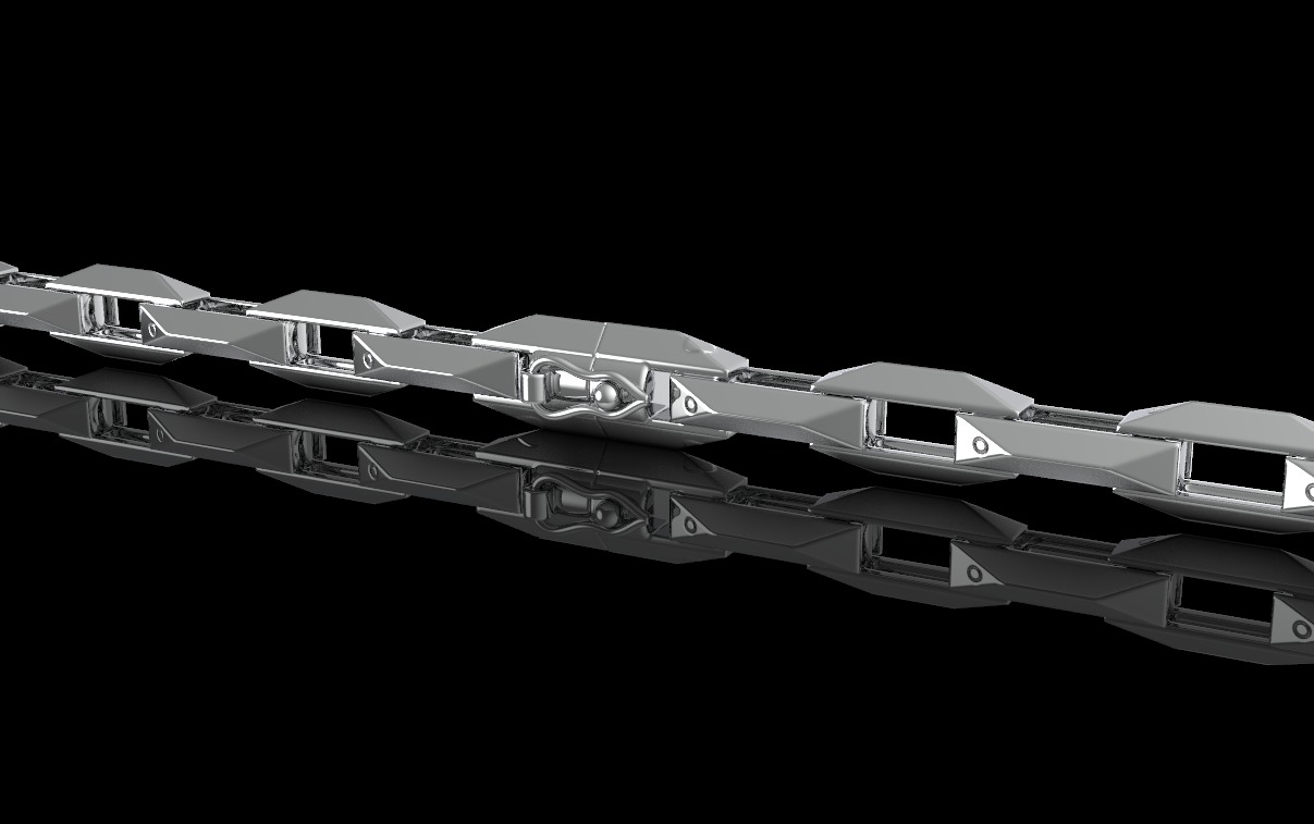 Square chain 3D print model_1