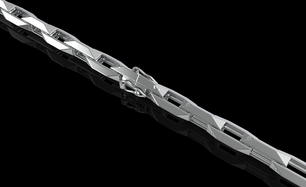 Square chain 3D print model_3