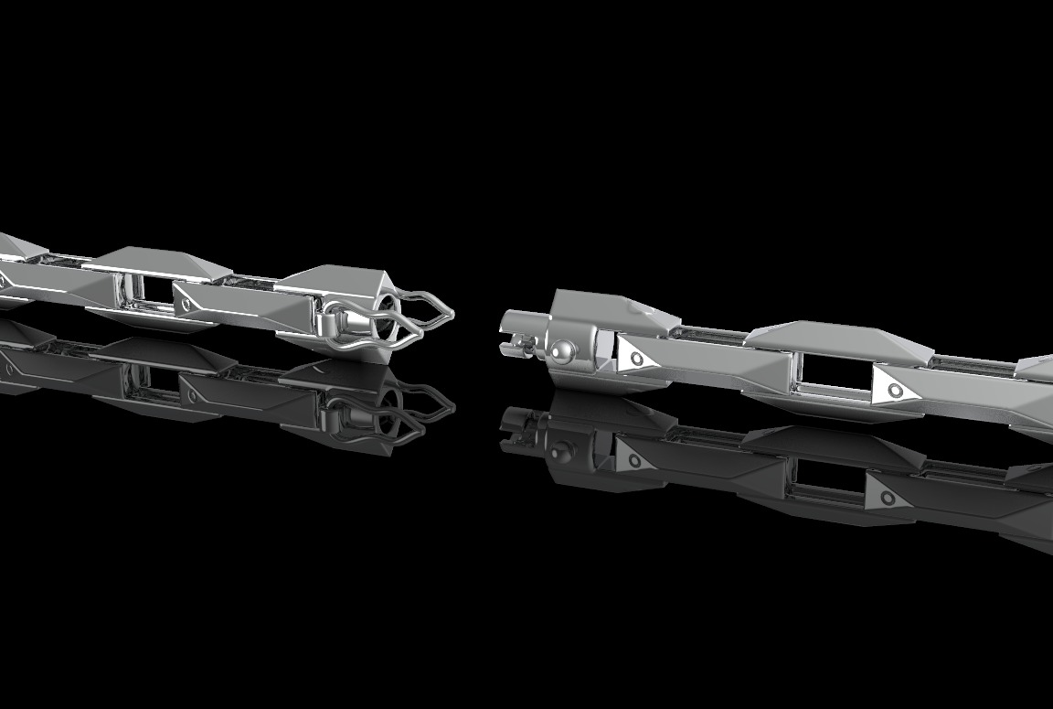 Square chain 3D print model_5