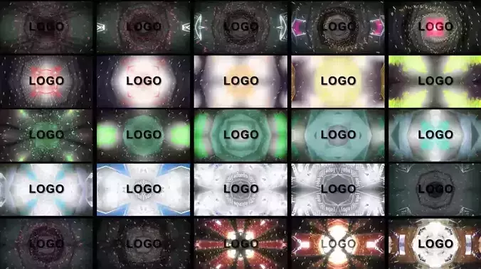 25 sets of AE projects of beautiful fashion kaleidoscope