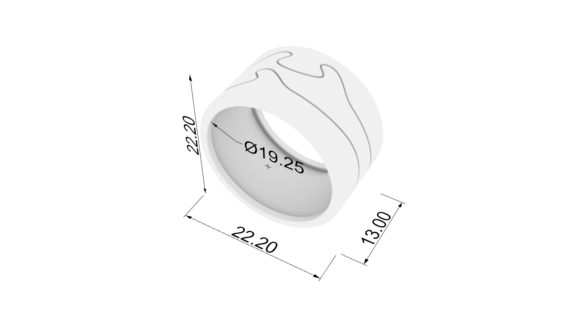 Intricate Puzzle Band Ring JDBCo 3D print model_1