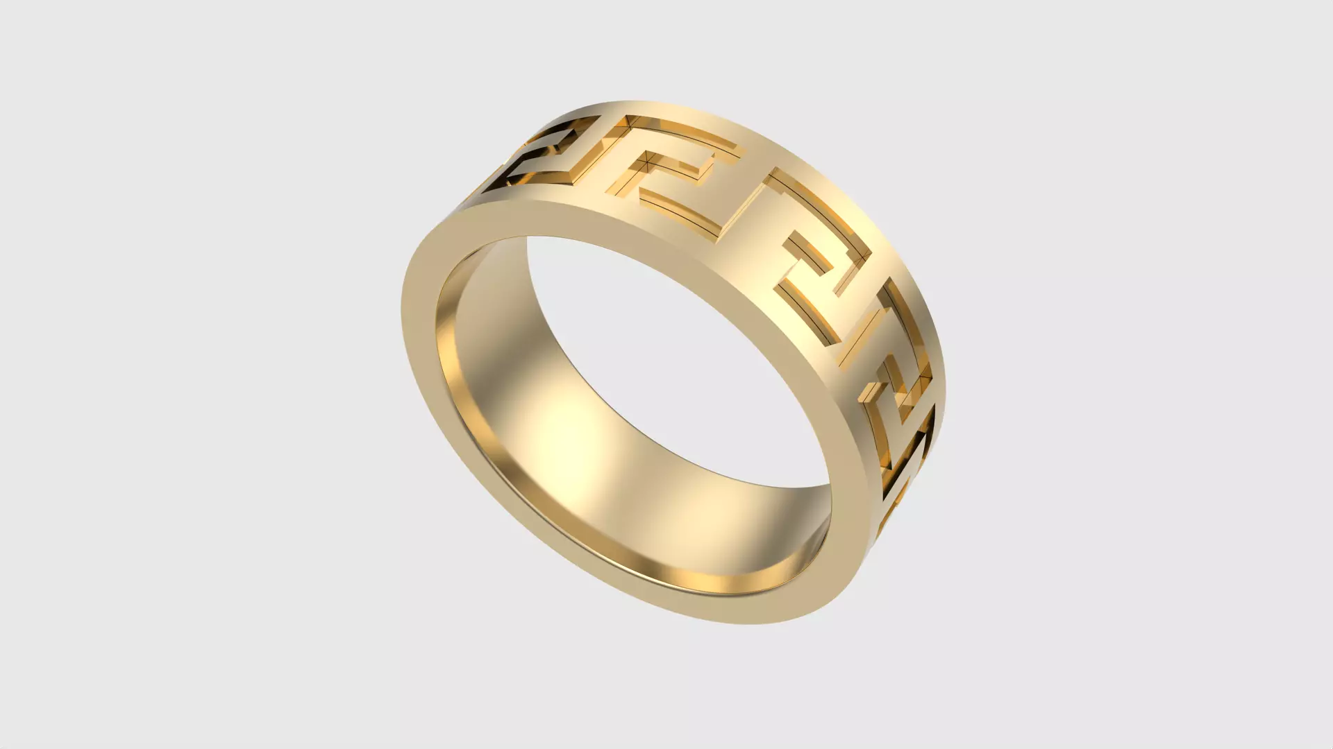 Bold Meander Greek Ring JDBCo 3D print model