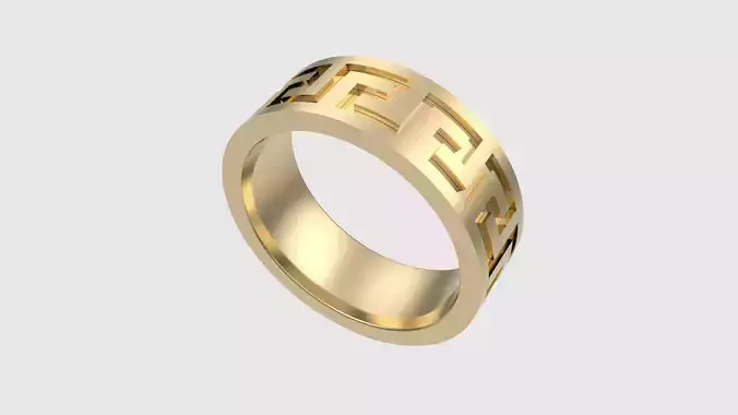 Bold Meander Greek Ring JDBCo