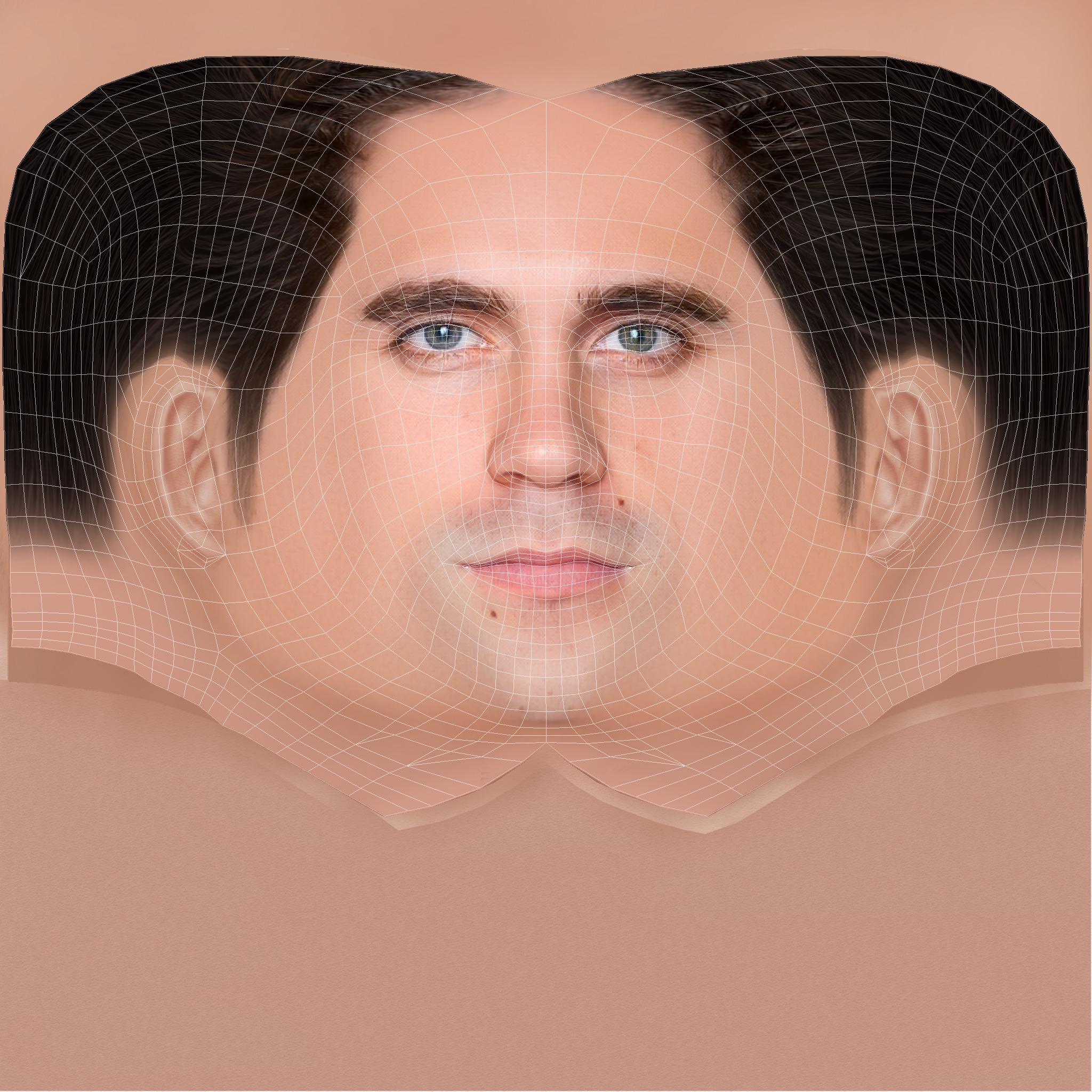 Yann Bean Head - Low poly head for game Low-poly 3D model_8