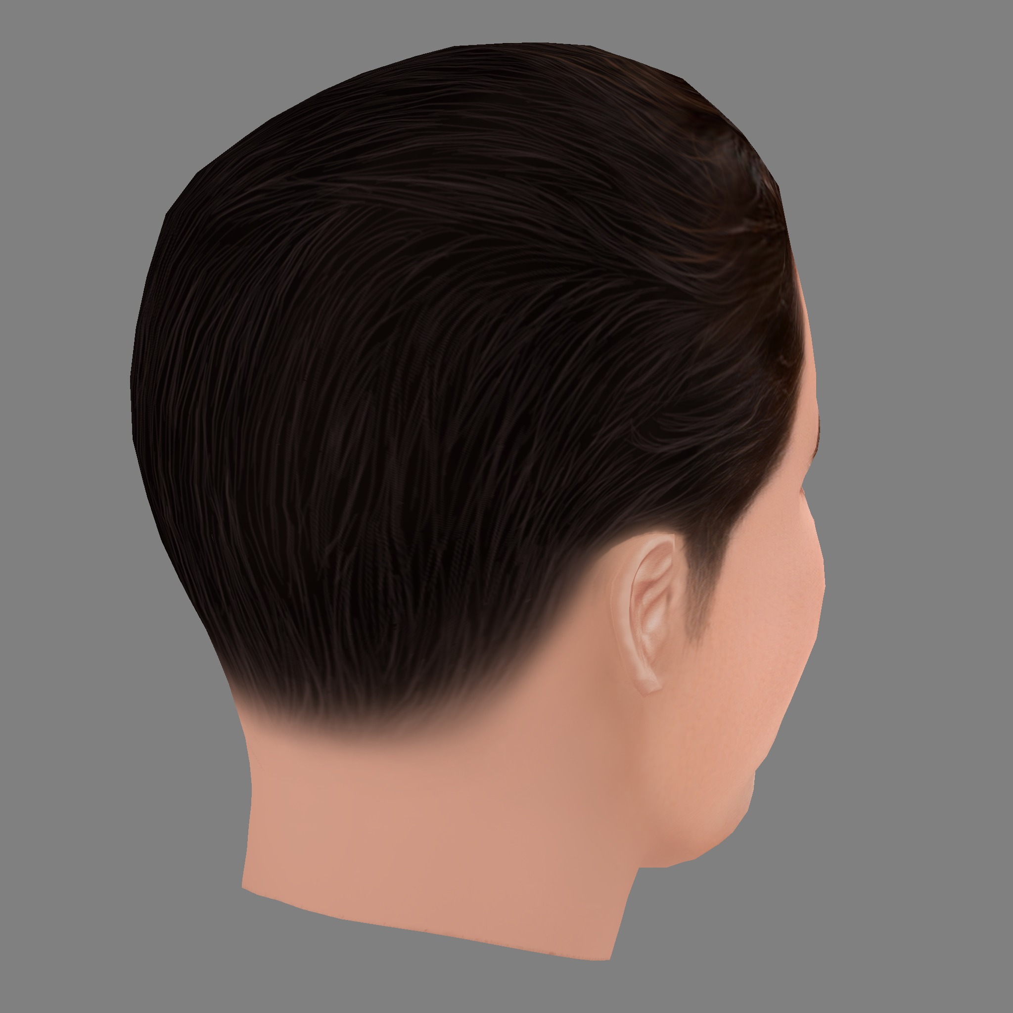 Yann Bean Head - Low poly head for game Low-poly 3D model_4