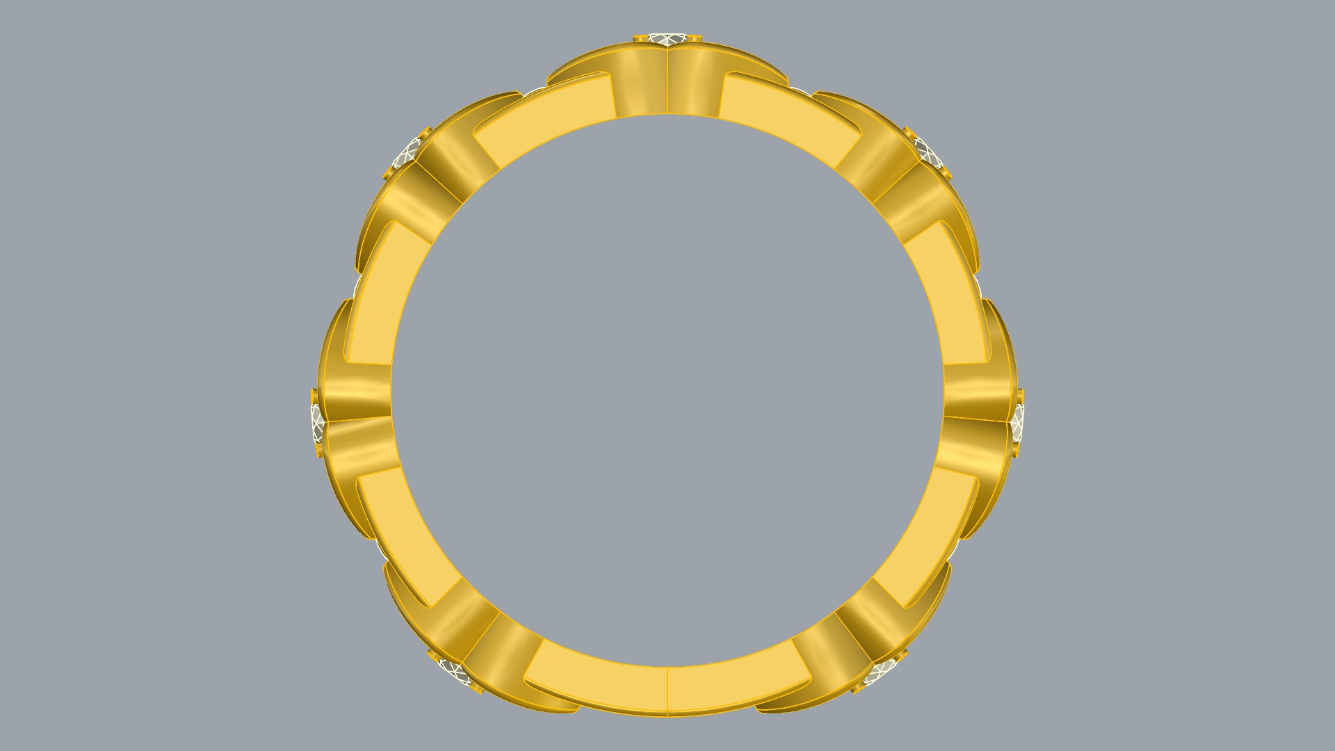 Elegant Heart Adorned Ring JDBCo 3D print model_9