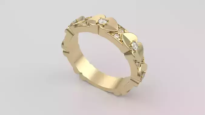 Elegant Heart Adorned Ring JDBCo