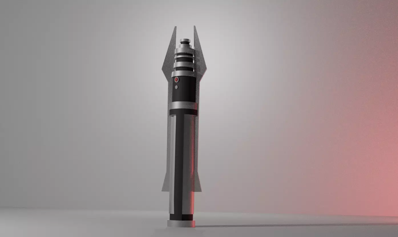 Revan Inspired Lightsaber Low-poly 3D model_0