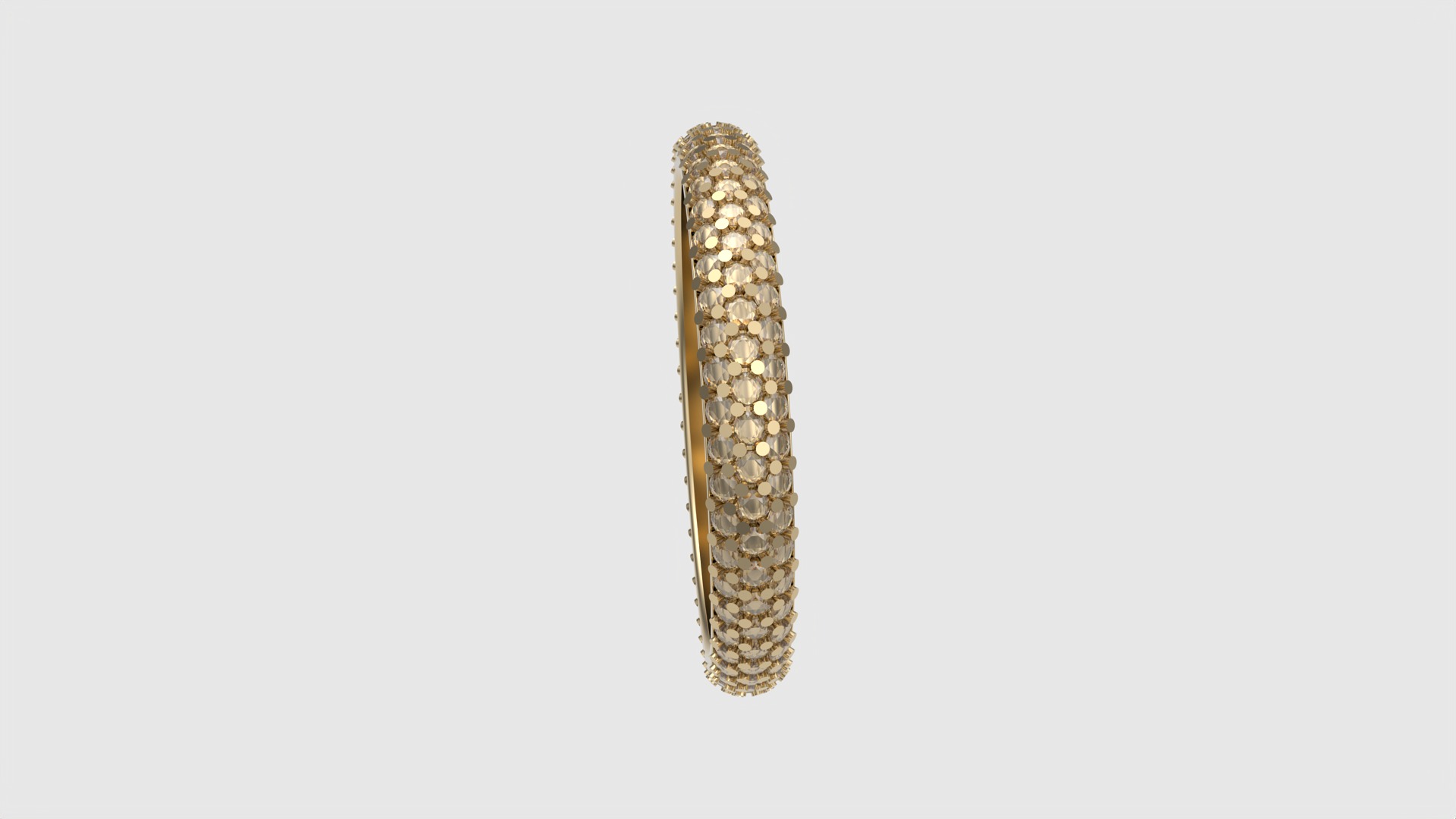 Triple Row Pave Eternity Ring JDBCo 3D print model_27