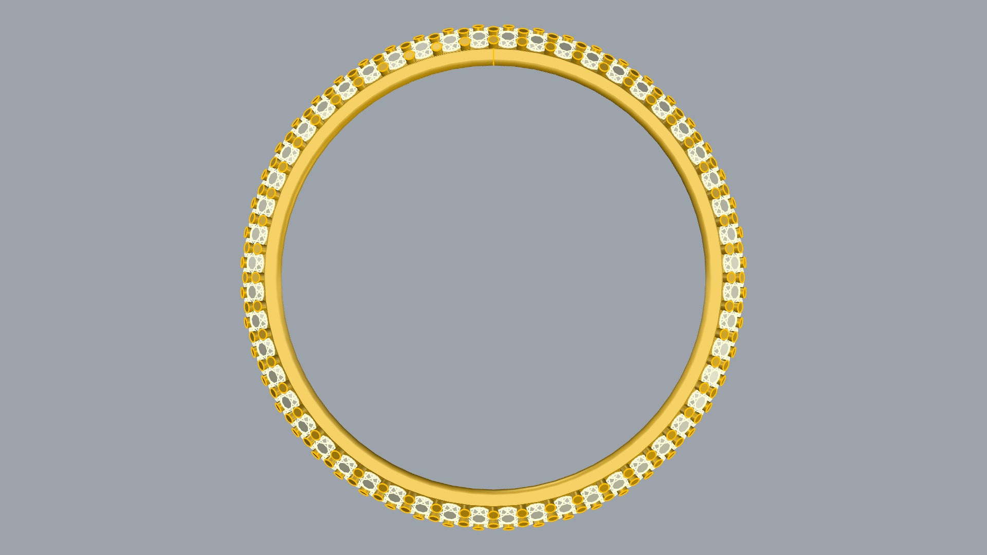 Triple Row Pave Eternity Ring JDBCo 3D print model_9