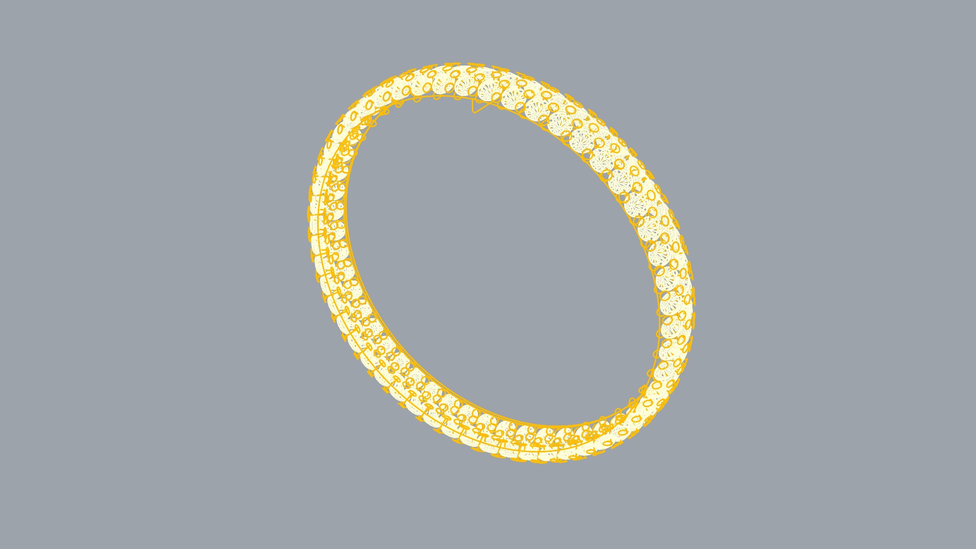 Triple Row Pave Eternity Ring JDBCo 3D print model_8