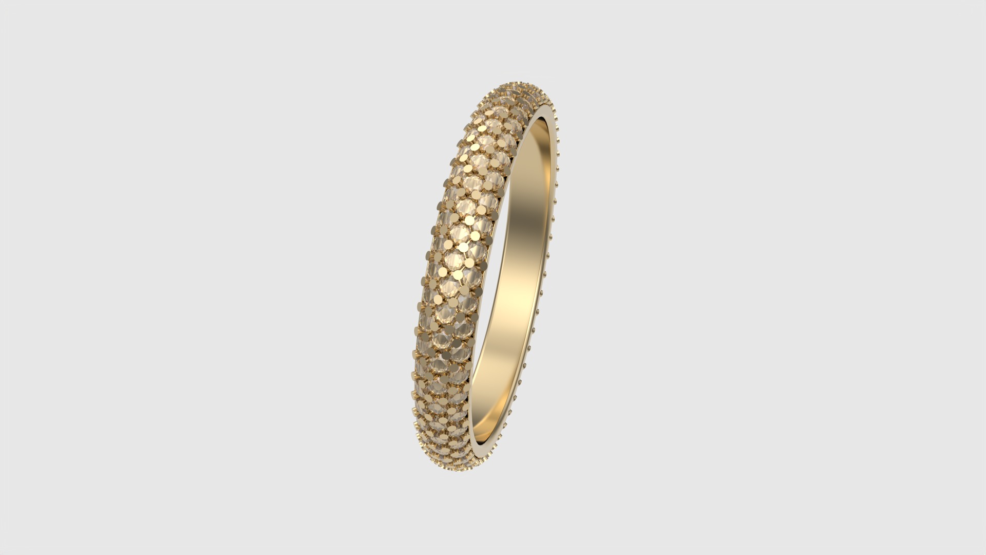 Triple Row Pave Eternity Ring JDBCo 3D print model_19