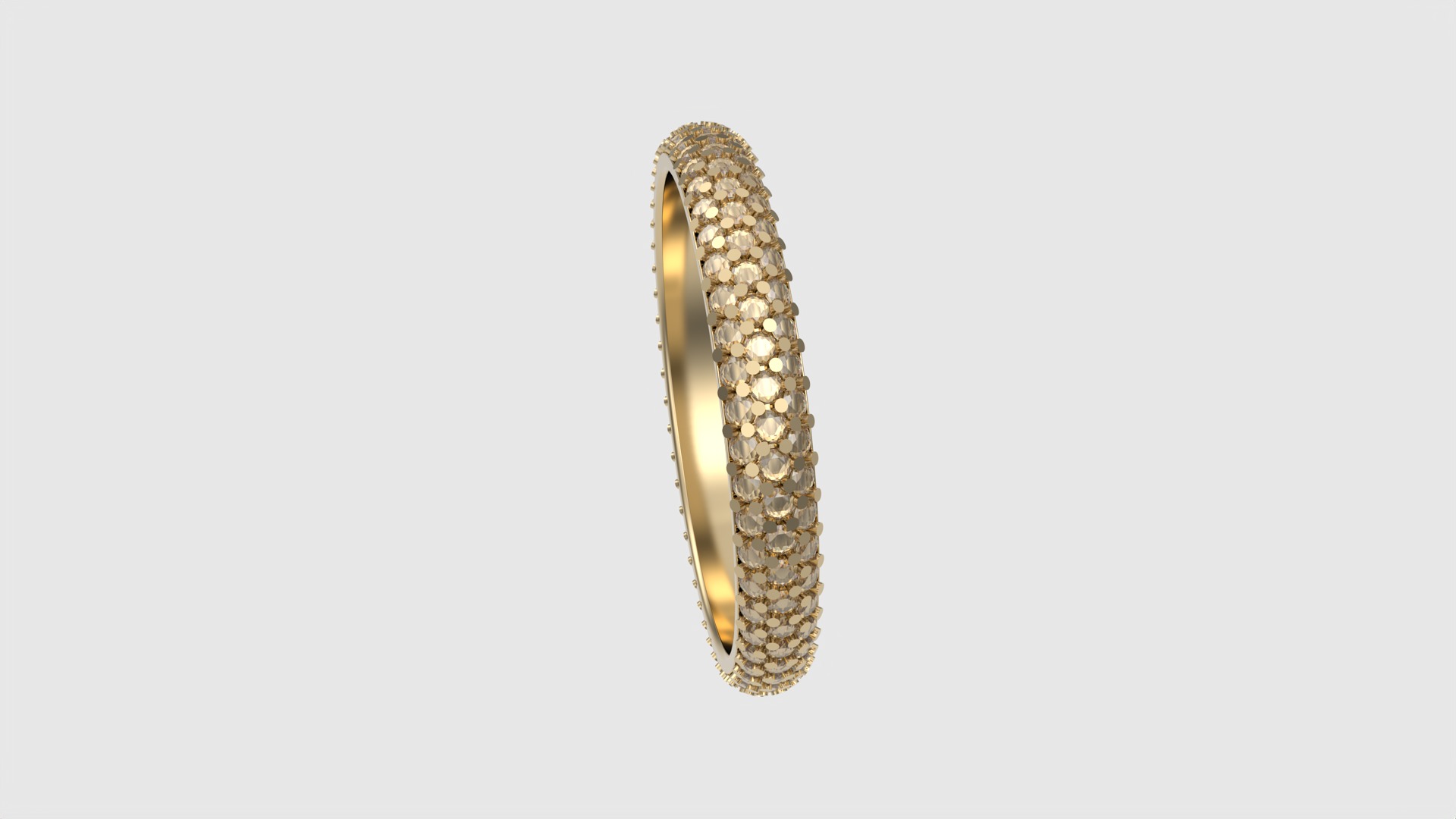 Triple Row Pave Eternity Ring JDBCo 3D print model_20
