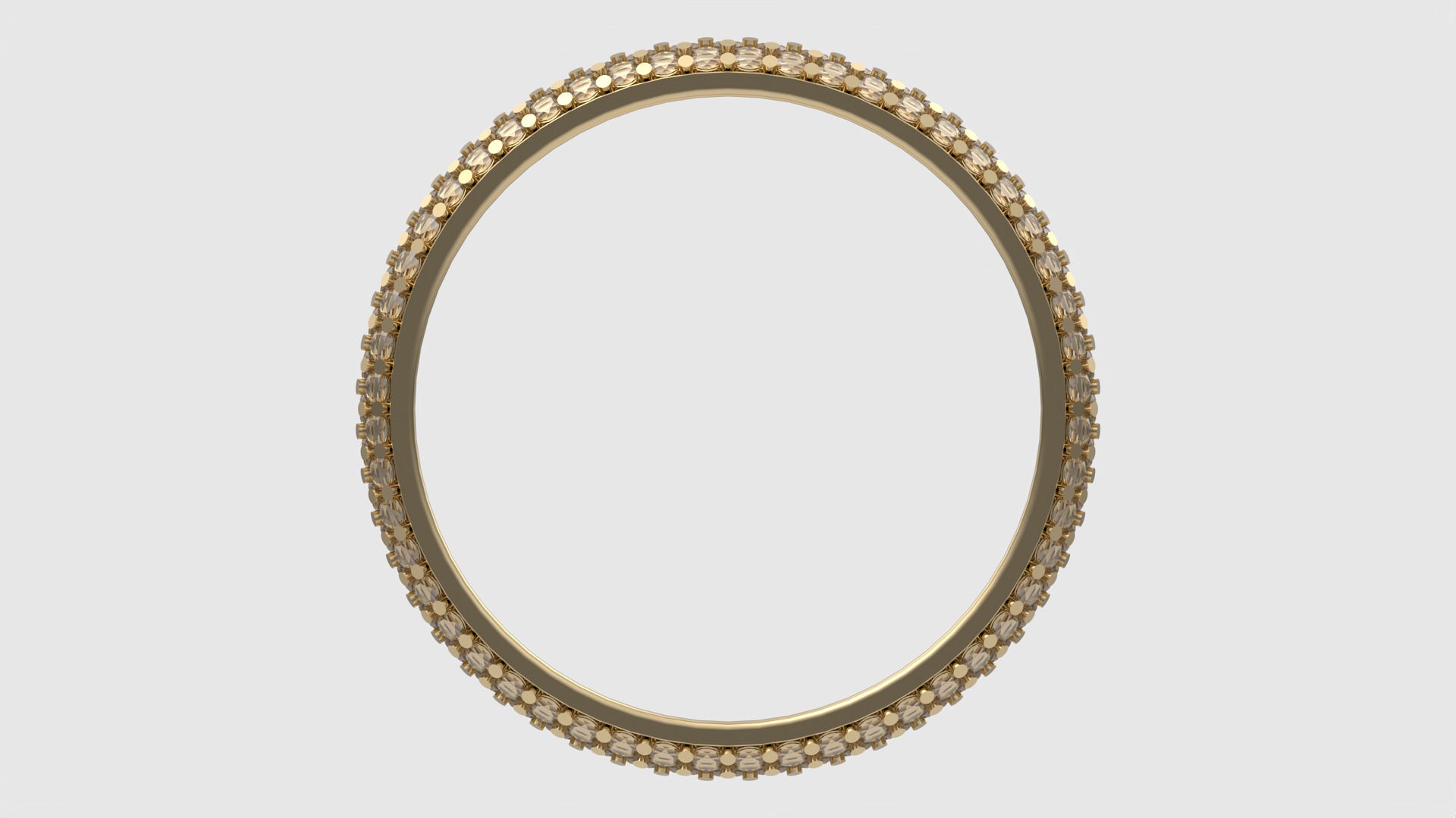 Triple Row Pave Eternity Ring JDBCo 3D print model_4