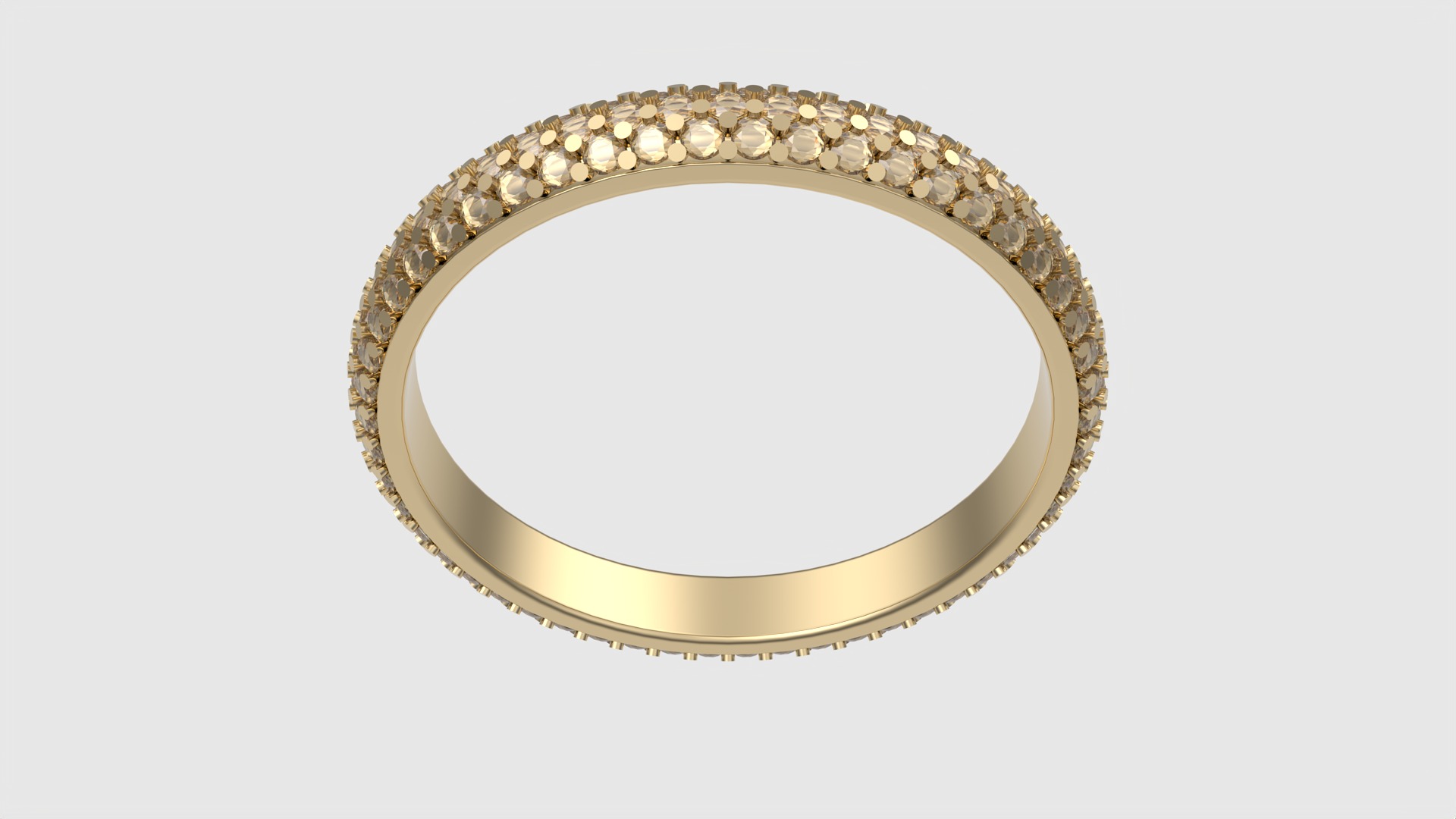 Triple Row Pave Eternity Ring JDBCo 3D print model_16