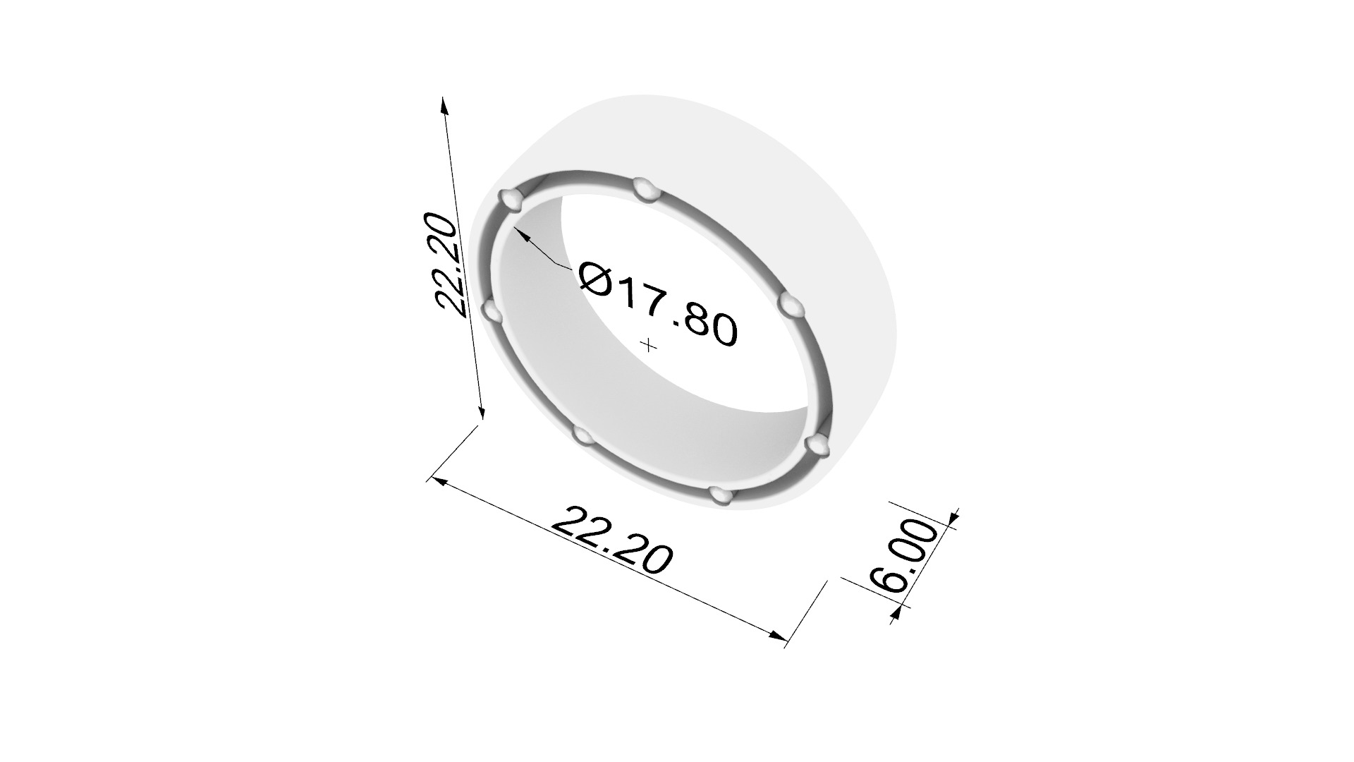 Modern Channel Set Eternity Ring JDBCo 3D print model_1