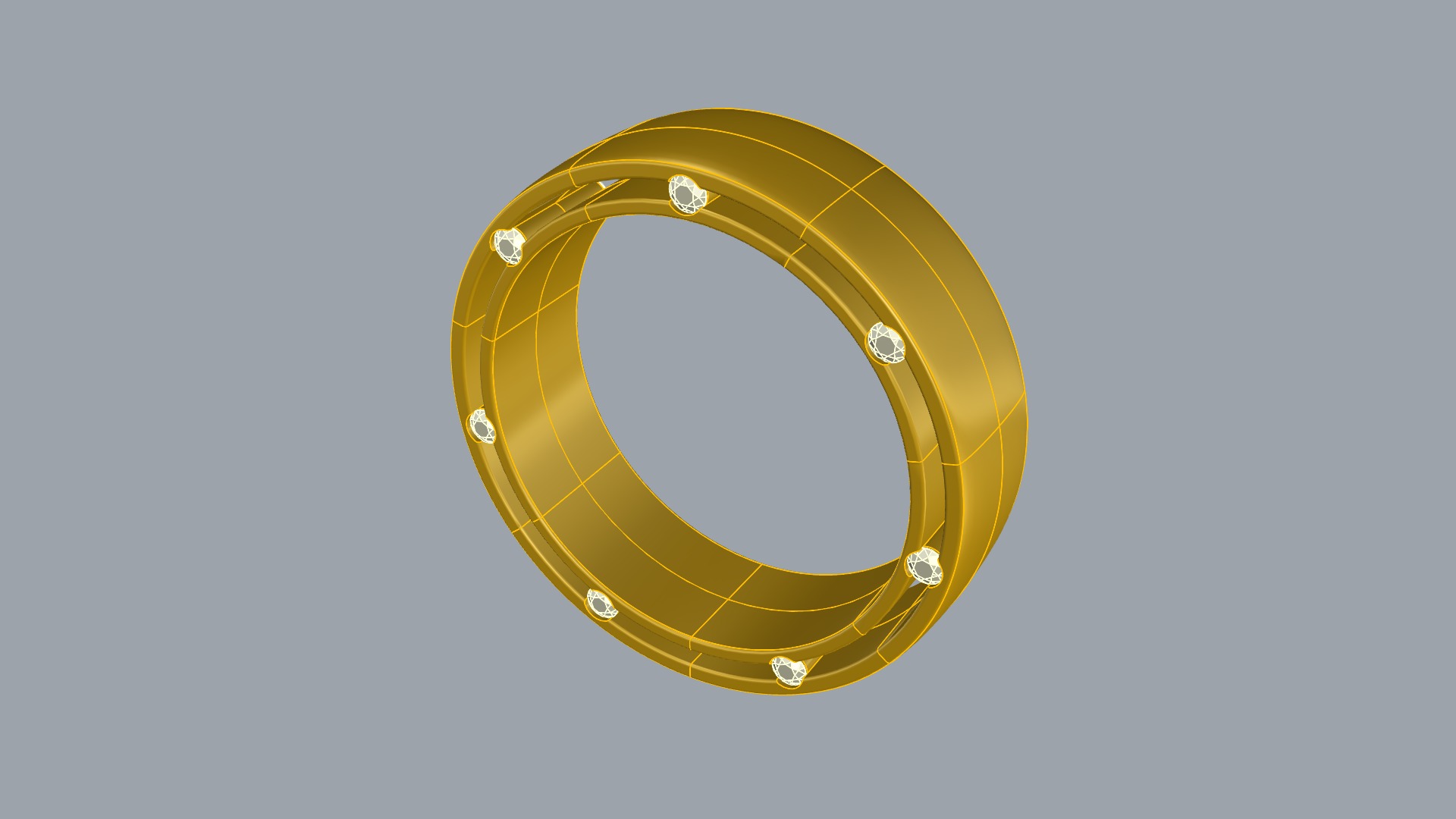 Modern Channel Set Eternity Ring JDBCo 3D print model_7
