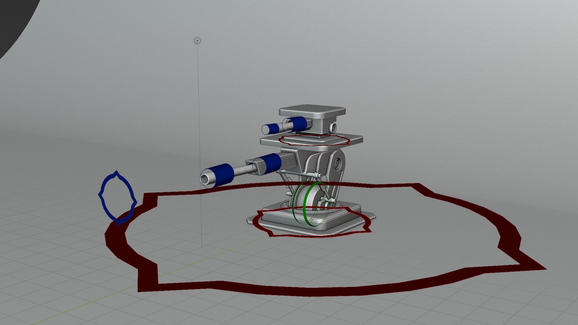 Sentry gun Low-poly 3D model_4