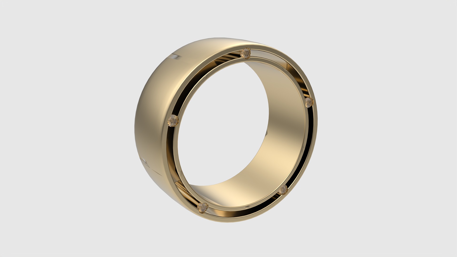 Modern Statement Band Ring JDBCo 3D print model_3