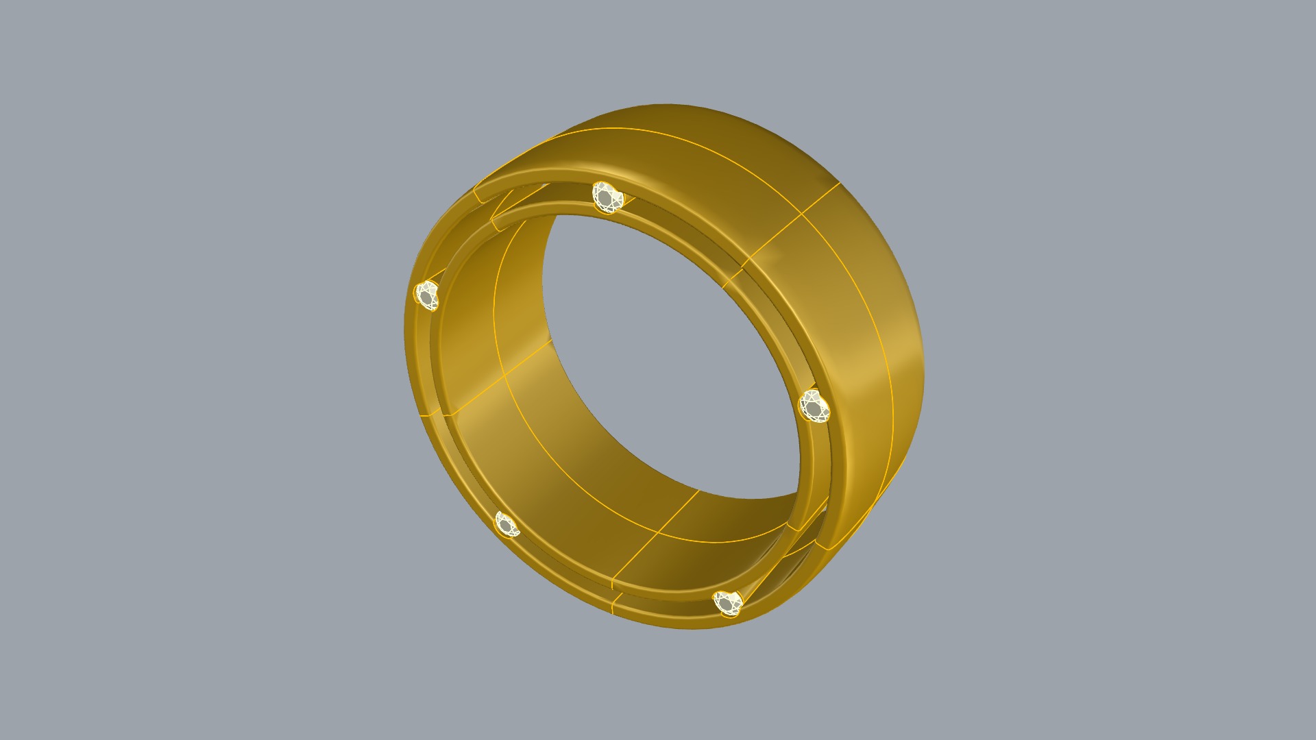 Modern Statement Band Ring JDBCo 3D print model_7