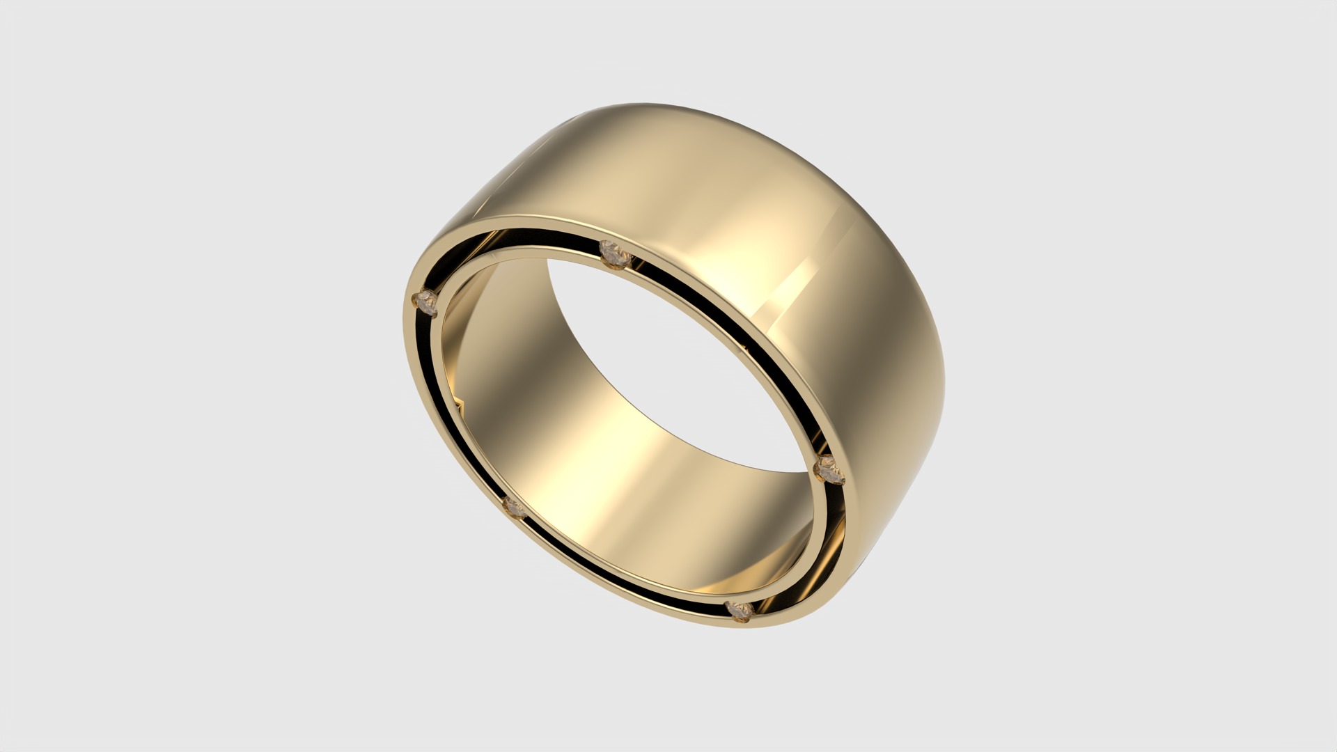 Modern Statement Band Ring JDBCo 3D print model_22