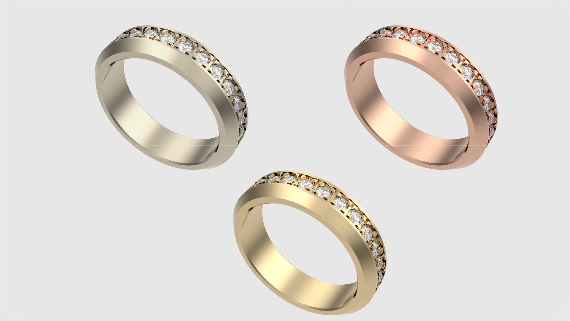 Classic Channel Set Eternity Ring JDBCo 3D print model_2