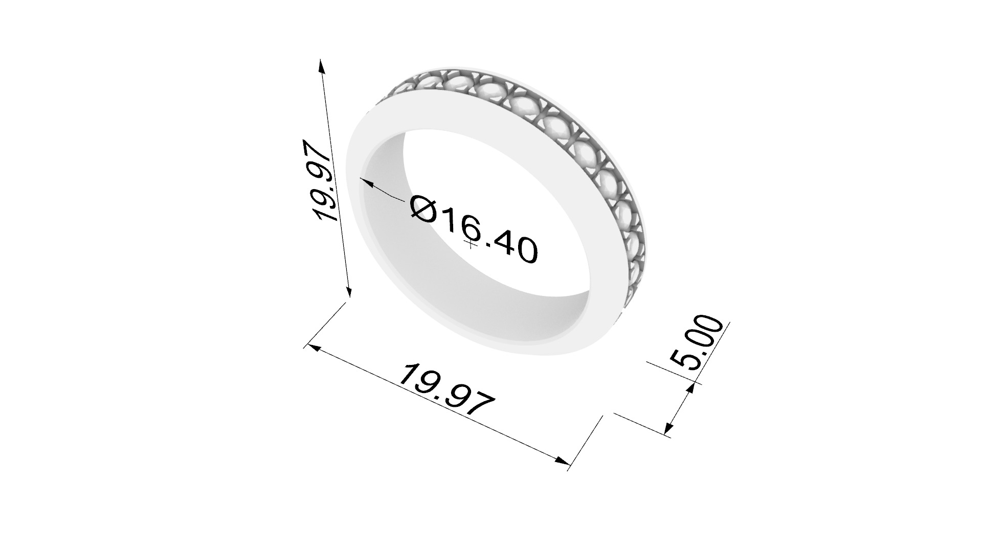 Classic Channel Set Eternity Ring JDBCo 3D print model_1