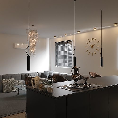 kitchen interior dizayn 3D model