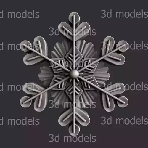 3d STL models for CNC router or 3dprinter Snowflake P509