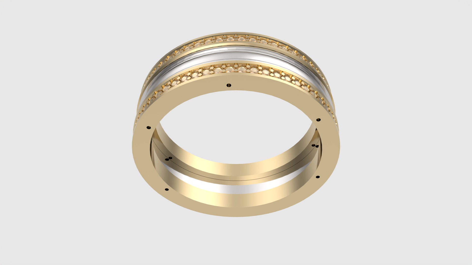 Three-Part Enamel Ring JDBCo 3D print model_16