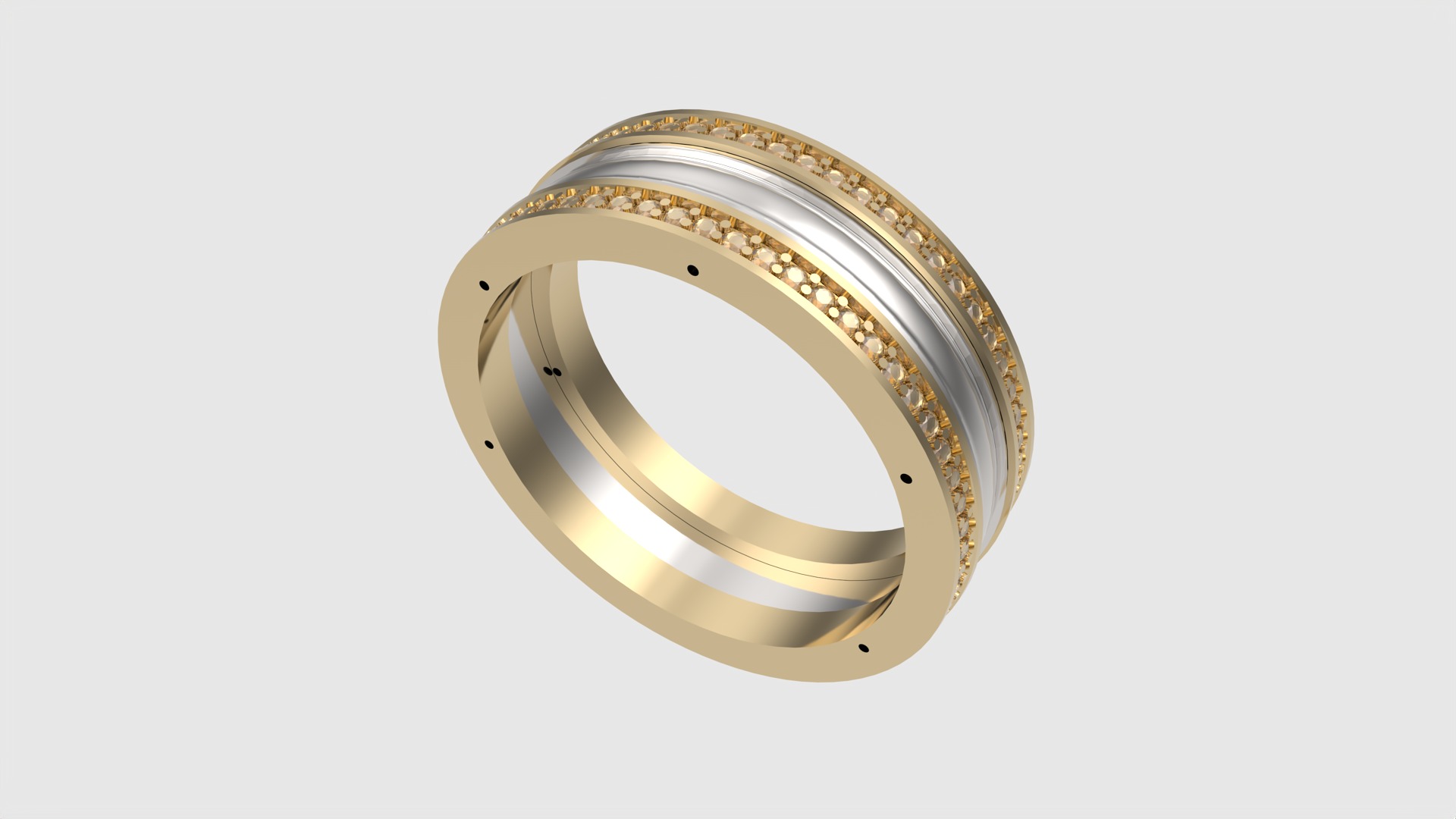 Three-Part Enamel Ring JDBCo 3D print model_22