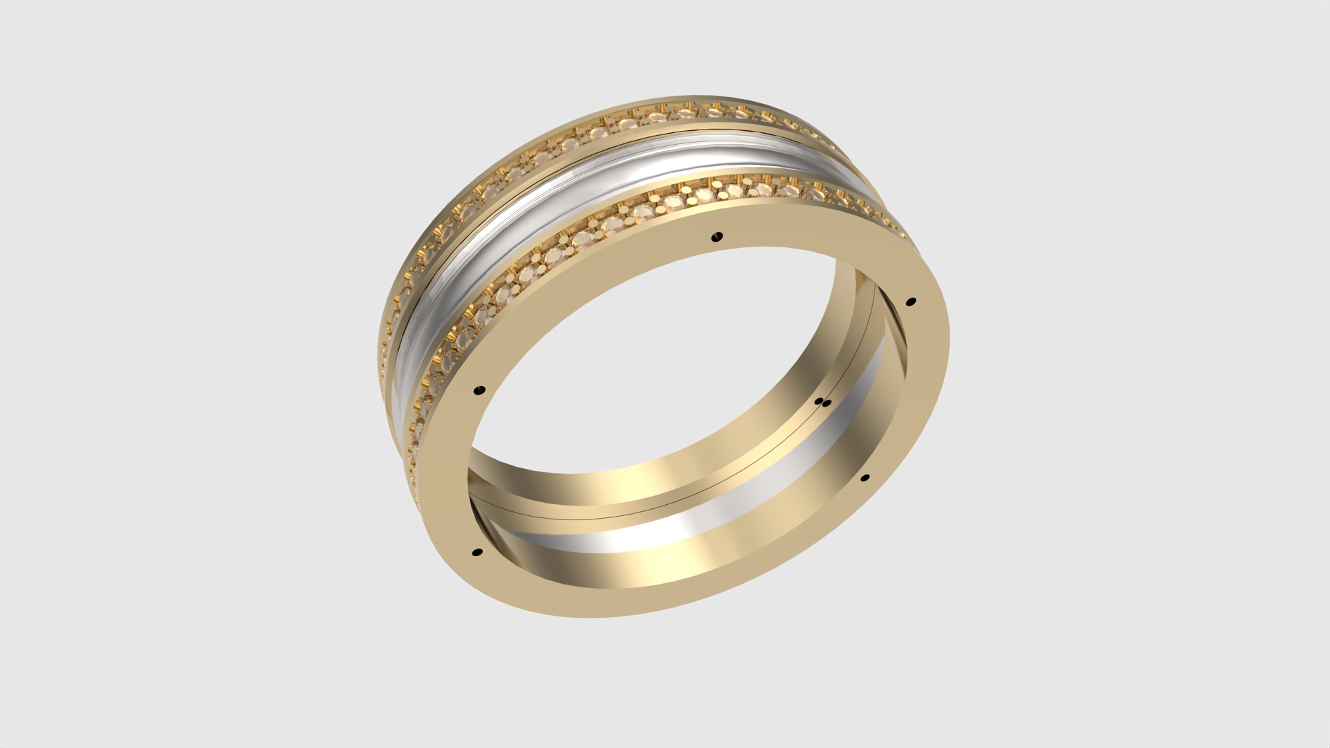 Three-Part Enamel Ring JDBCo 3D print model_24