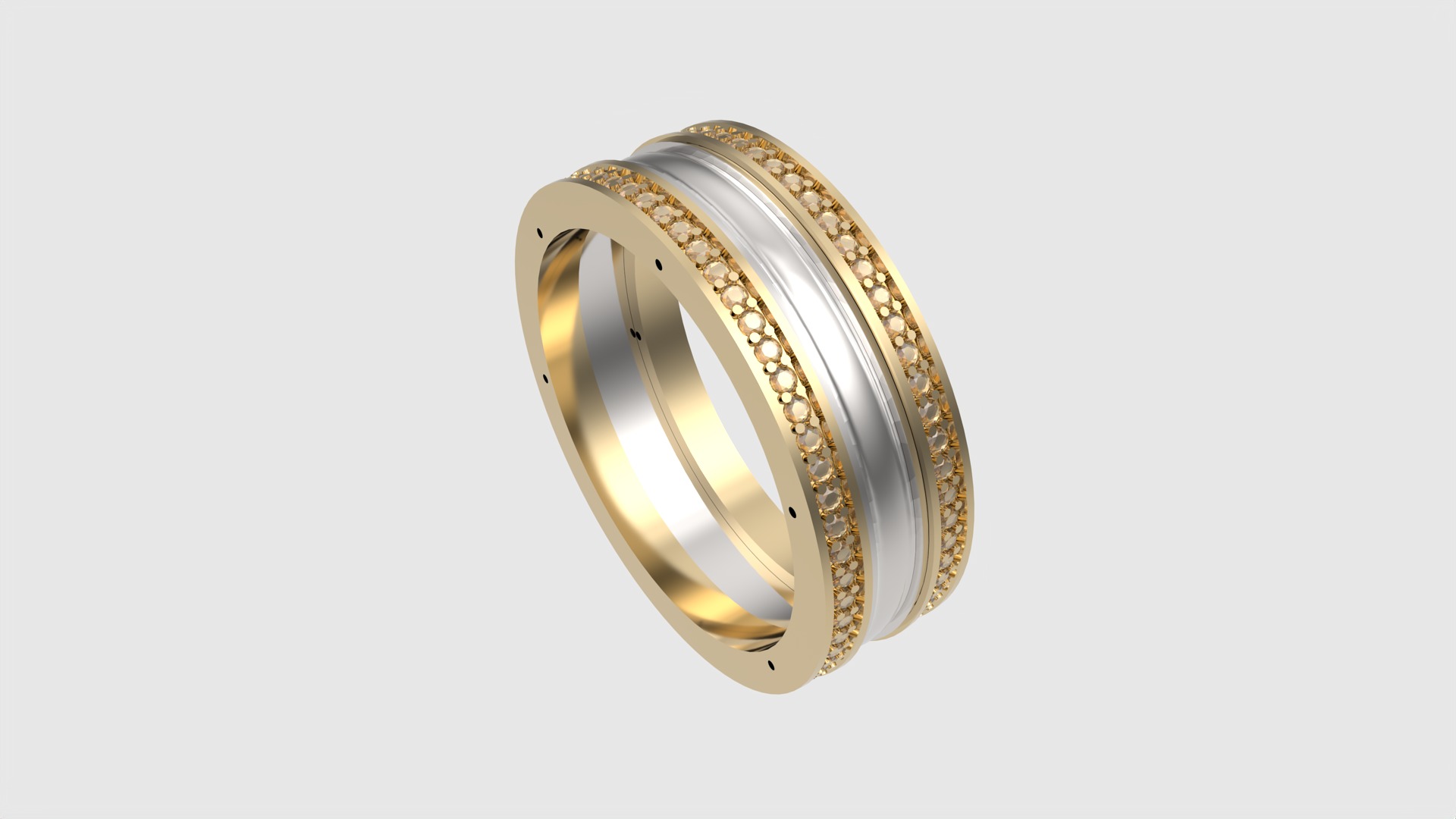 Three-Part Enamel Ring JDBCo 3D print model_21