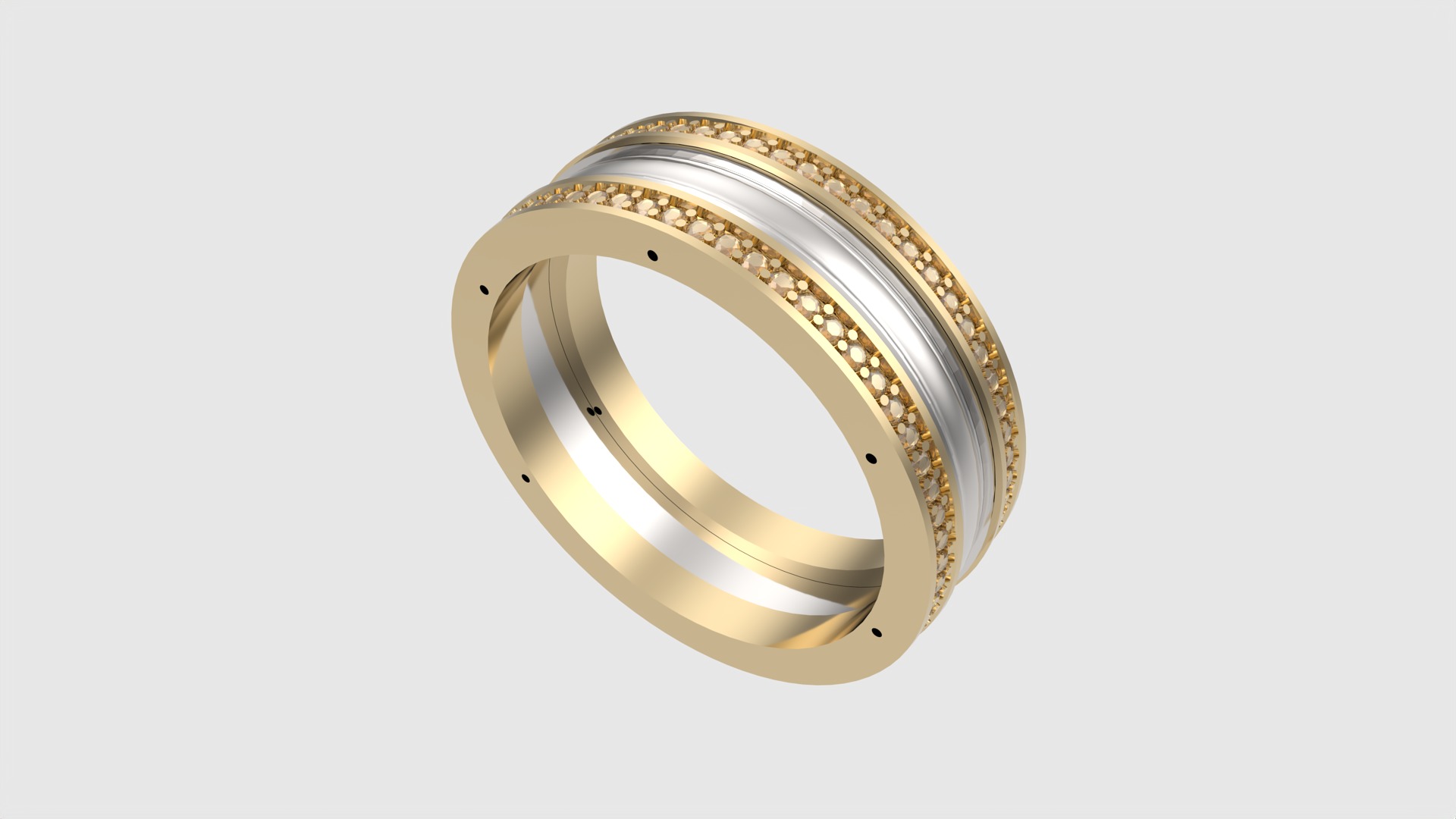 Three-Part Enamel Ring JDBCo 3D print model_29