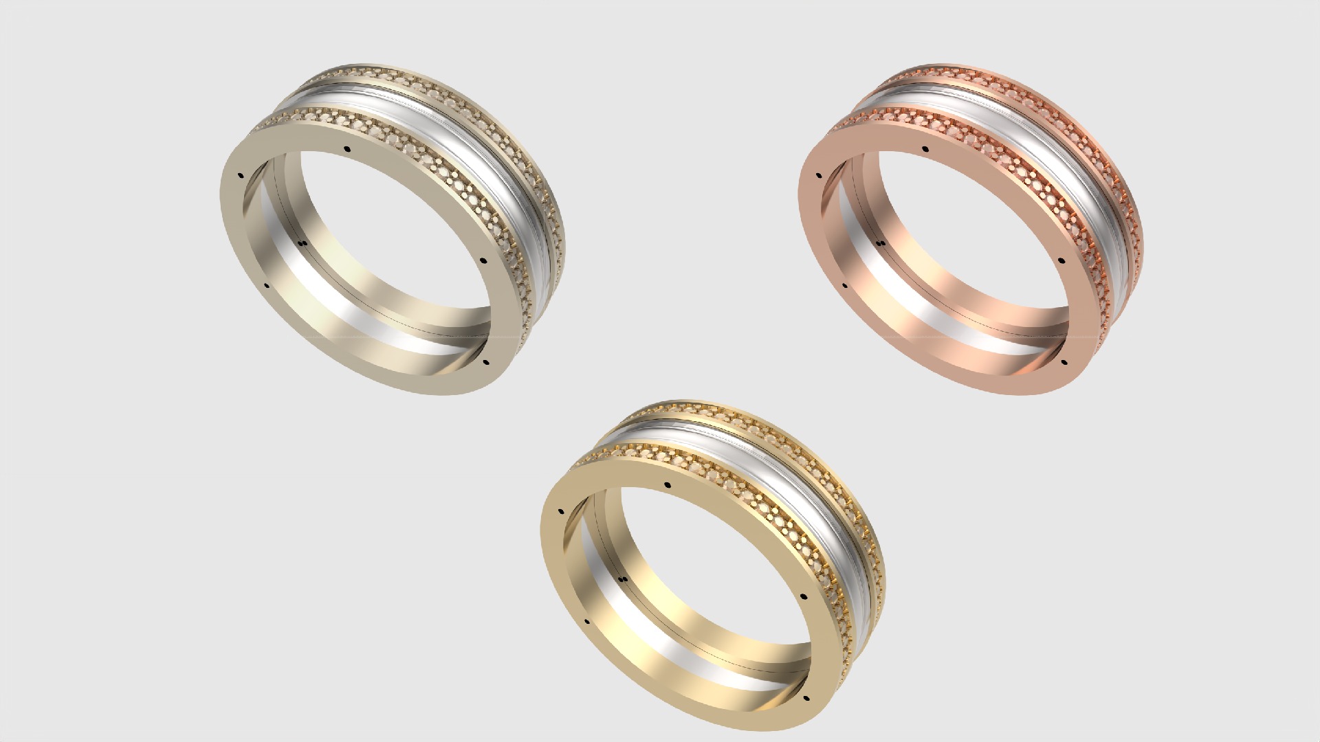 Three-Part Enamel Ring JDBCo 3D print model_2