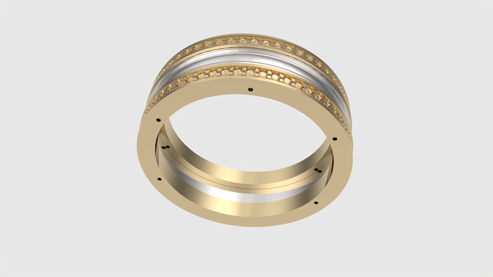 Three-Part Enamel Ring JDBCo 3D print model_23