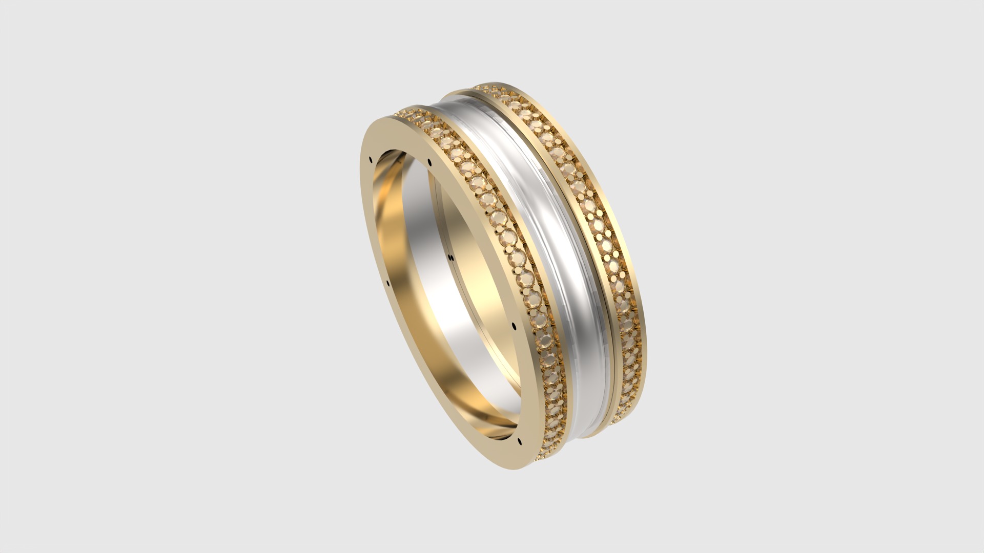Three-Part Enamel Ring JDBCo 3D print model_28