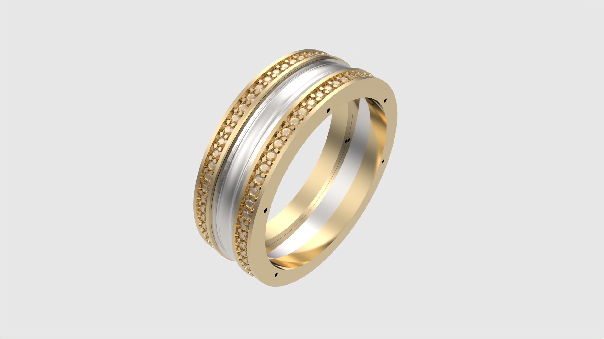Three-Part Enamel Ring JDBCo 3D print model_18