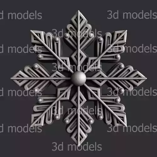 3d STL models for CNC router or 3dprinter snowflake P510