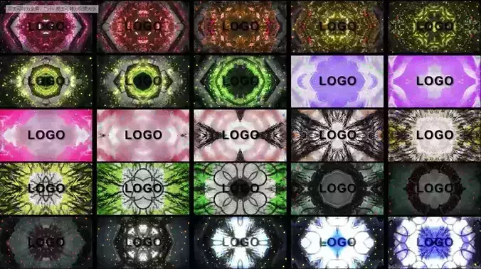 25 sets of AE projects of beautiful fashion kaleidoscope