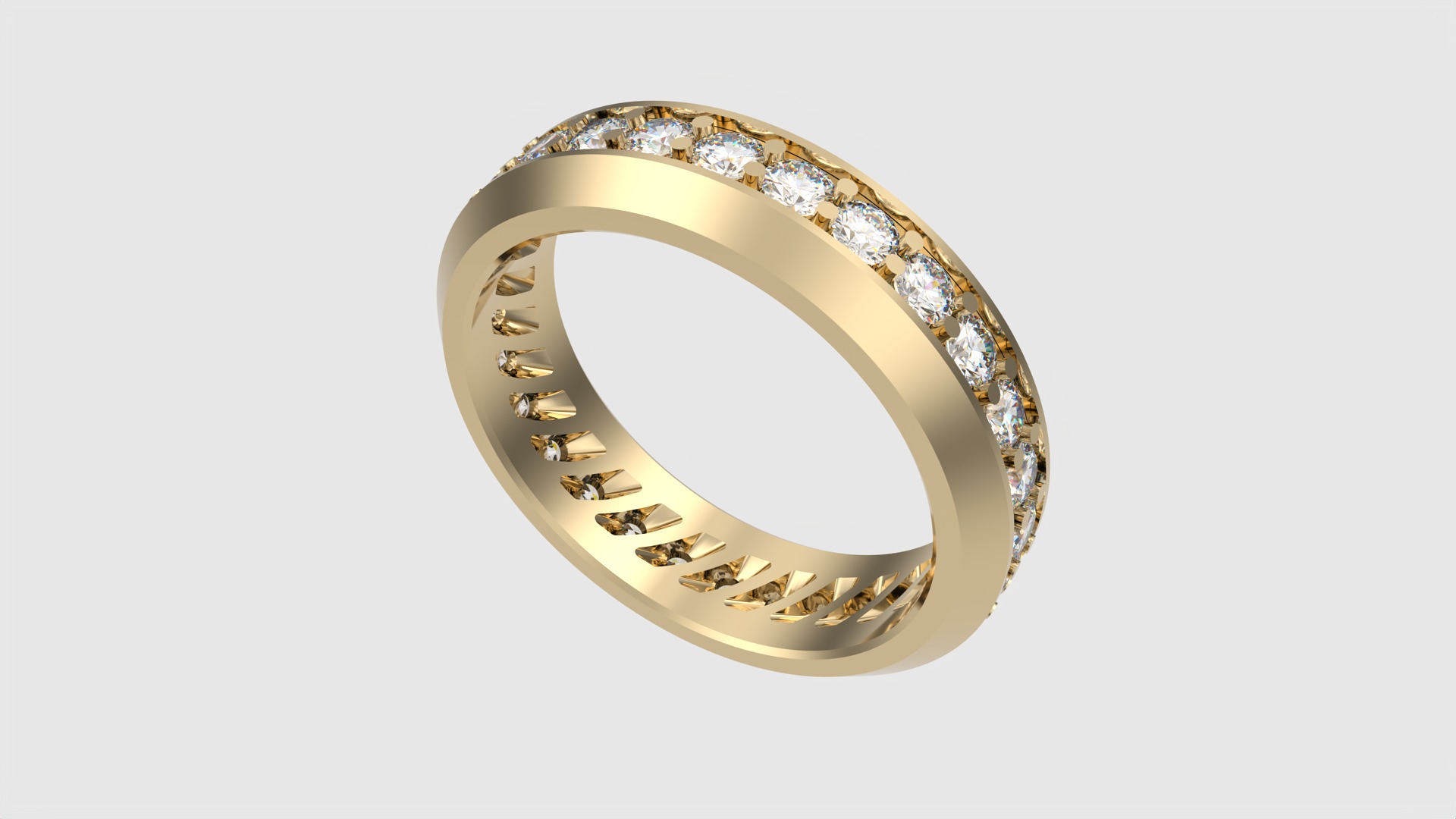 Classic Channel Set Ring JDBCo 3D print model_22