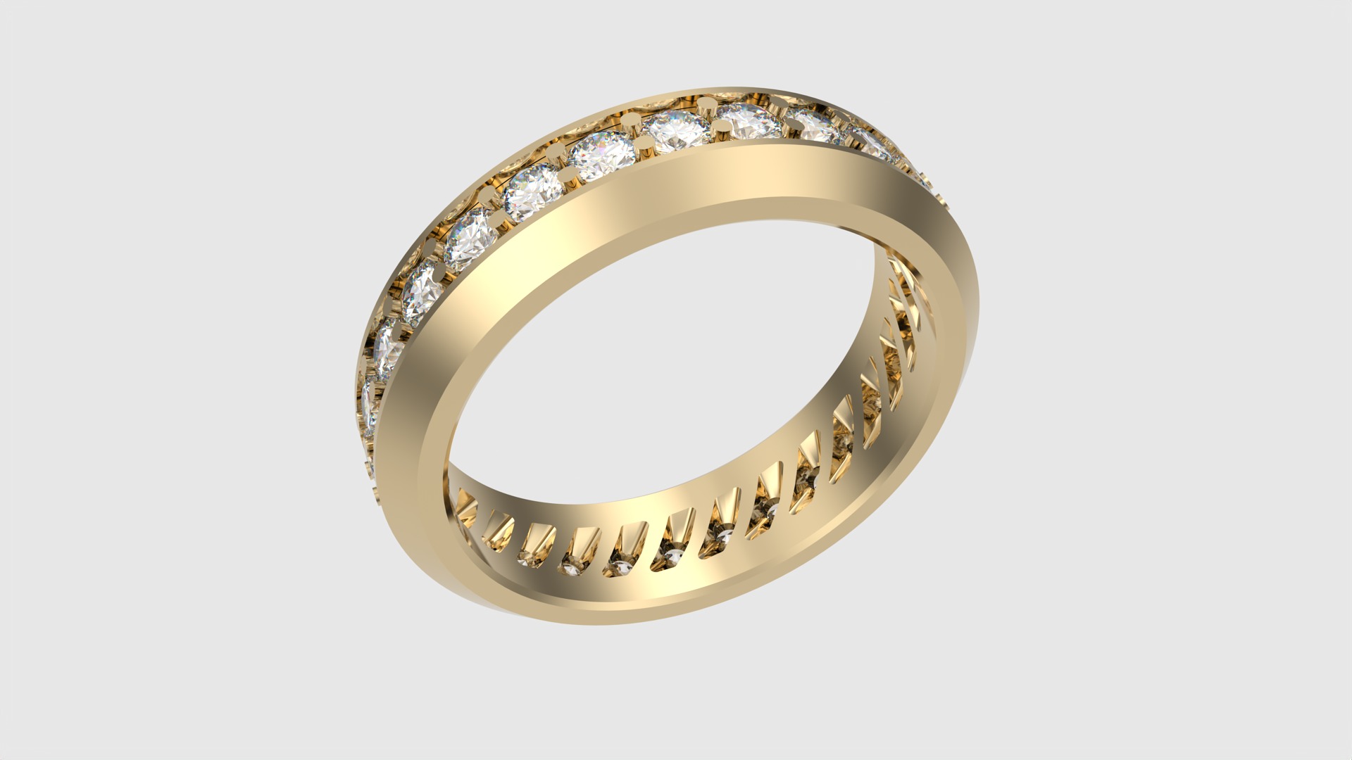 Classic Channel Set Ring JDBCo 3D print model_24